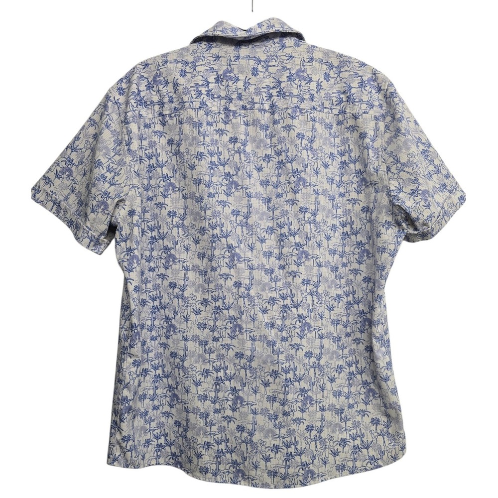APT 9 Blue Floral Button Up | Coastal Grandpa Tropical Summer Shirt Men's L - Picture 5 of 6